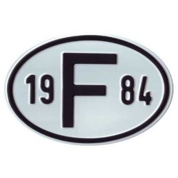plaque 'F' millésime 1984