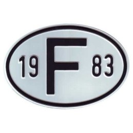 plaque 'F' millésime 1983