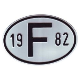 plaque 'F' millésime 1982