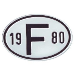 plaque 'F' millésime 1980