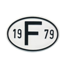plaque 'F' millésime 1979