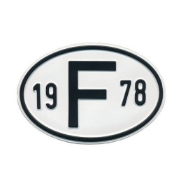 plaque 'F' millésime 1978