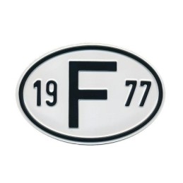 plaque 'F' millésime 1977