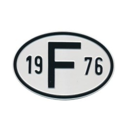 plaque 'F' millésime 1976