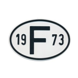 plaque 'F' millésime 1973