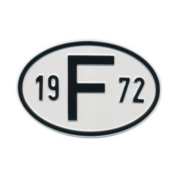 plaque 'F' millésime 1972