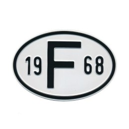 plaque 'F' millésime 1968
