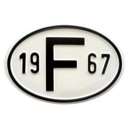 plaque 'F' millésime 1967