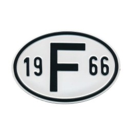 plaque 'F' millésime 1966