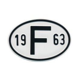 plaque 'F' millésime 1963