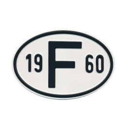 plaque 'F' millésime 1960