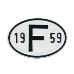 plaque 'F' millésime 1959