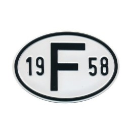 plaque 'F' millésime 1958