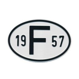 plaque 'F' millésime 1957