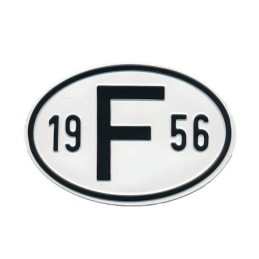 plaque 'F' millésime 1956