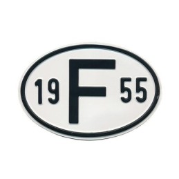 plaque 'F' millésime 1955