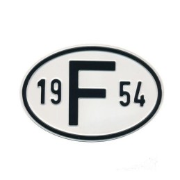 plaque 'F' millésime 1954