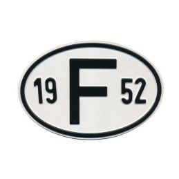 plaque 'F' millésime 1952