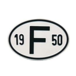plaque 'F' millésime 1950