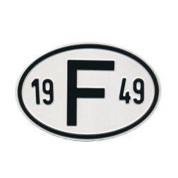 plaque 'F' millésime 1949