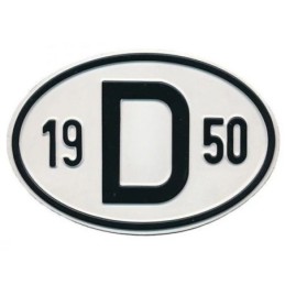 plaque 'D' millésime 1950