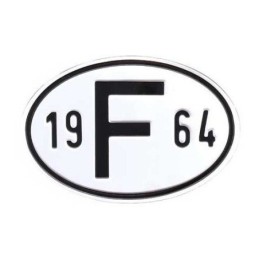 plaque 'F' millésime 1964