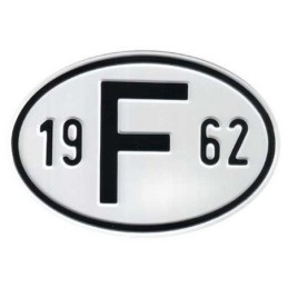 plaque 'F' millésime 1962