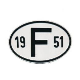 plaque 'F' millésime 1951