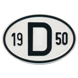 plaque 'D' millésime 1950