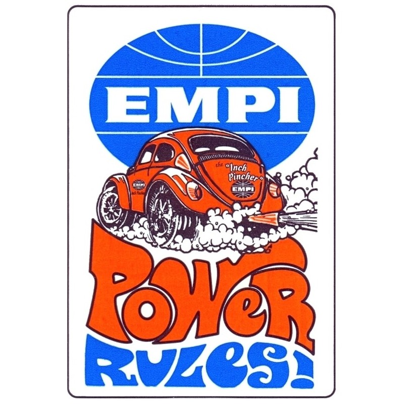autocollant 'EMPI POWER RULES' 100x70mm