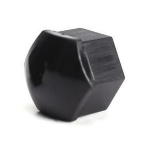 cache-écrou de roue en plastique noir (tête hexagonale 17mm)