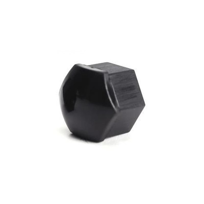 cache-écrou de roue en plastique noir (tête hexagonale 17mm)