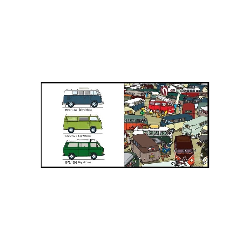 carte postale Combi Westfalia (210x105mm)