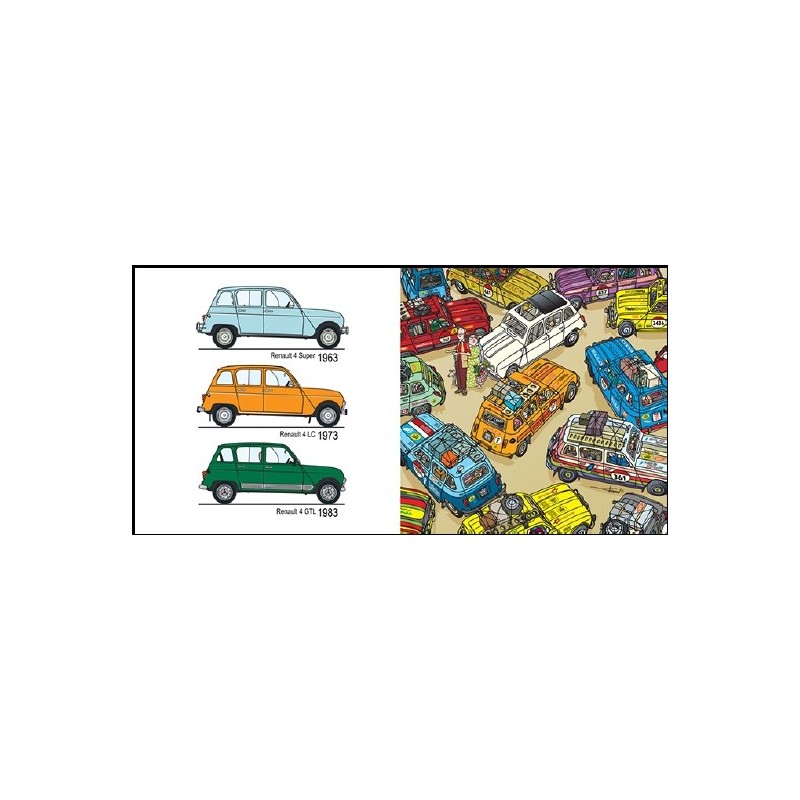 carte postale 4L embouteillage (210x105mm)