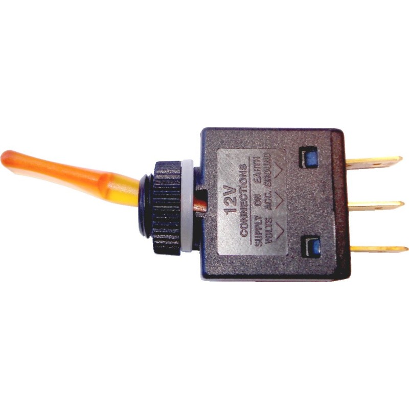 interrupteur à bascule 2 positions illuminable (3 cosses)