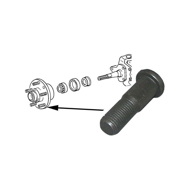 goujon de roue avant pour T2 71-79 et T25