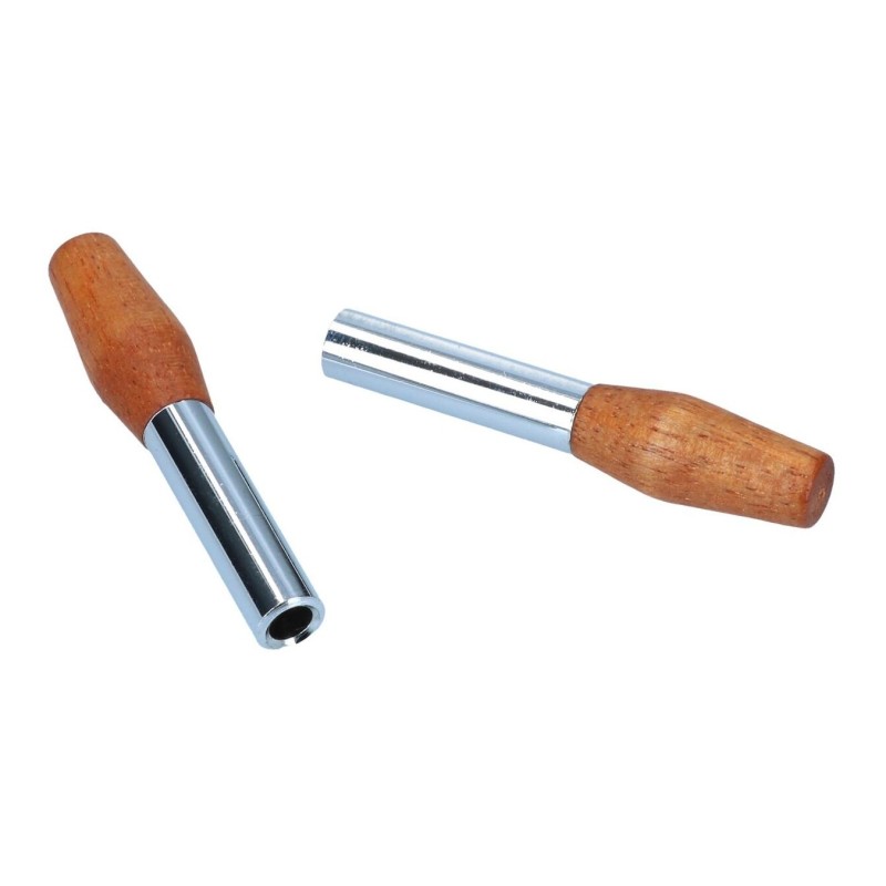 set de 2 loquets de porte chrome/bois 8/66-