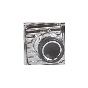 inserts chromés avec rainures larges pour facade style Becker