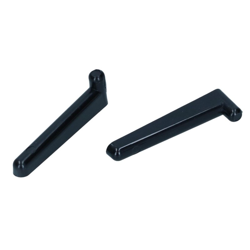 ergots (2) de retenue de bocal de lave-glace sur roue de secours