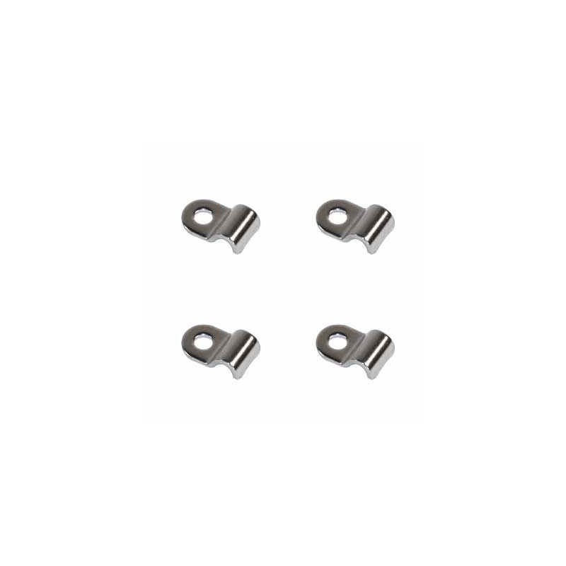 set de 4 supports inox pour durite rigide frein/essence diamètre 5mm