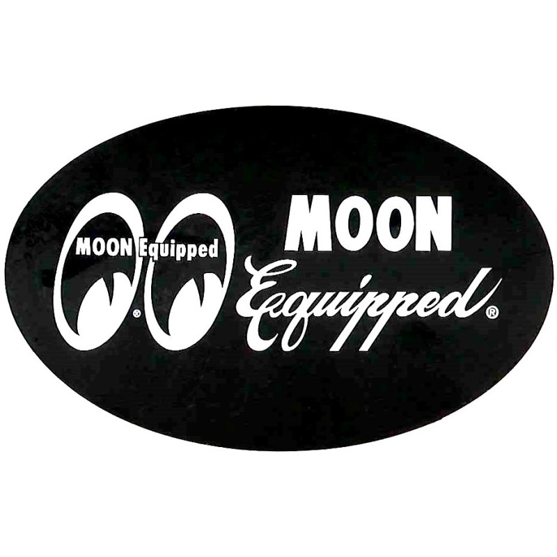 autocollant "MOON EQUIPPED" noir (80x50mm)