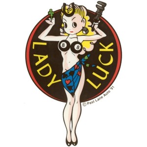 autocollant LADY LUCK