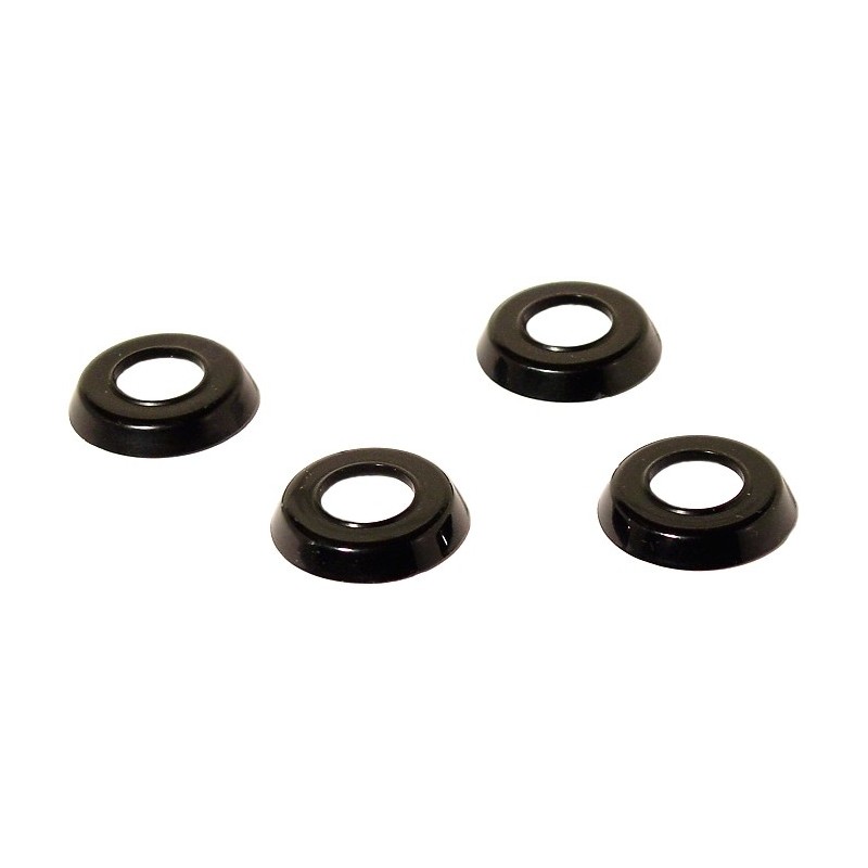 set de 4 rondelles de manivelle de lève vitre 55-66 noires