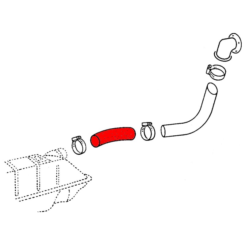 tuyau court de remplissage de réservoir 72- (entre raccord e...