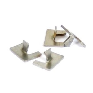 set de 4 clips de baguette chromée d’éclairage de plaque