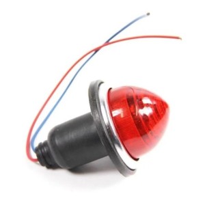 feu arrière rond glace rouge prévu pour une ampoule double filament (non homologué) remplace la ref D6231-1