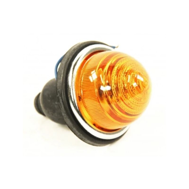 feu arrière rond glace orange prévu pour ampoule simple filament