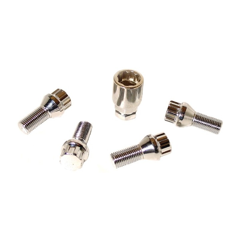 set de 4 boulons antivol appuis conique (14x1,5)