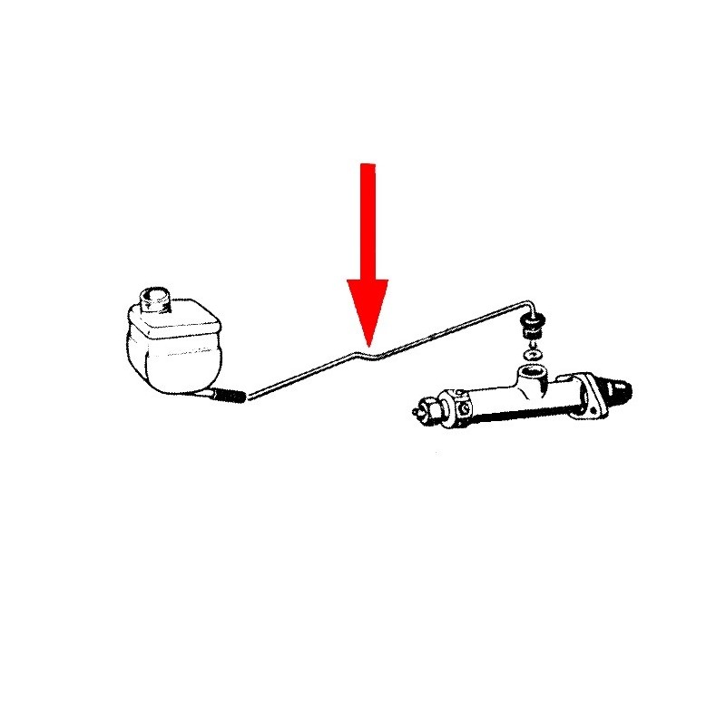 tuyau métallique de raccord bocal / maître-cylindre -66