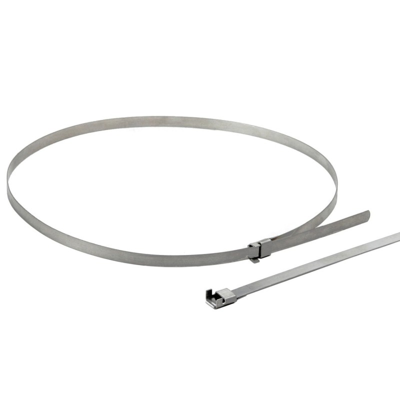 set de 10 colliers de serrage type feuillard en 7x365mm